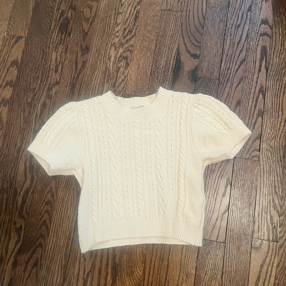 Cream sweater crop top